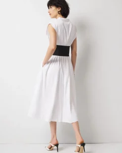 Cap Sleeve Belted Midi Dress*White House Black Market Discount