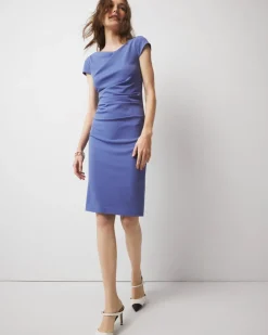 Cap Sleeve Draped Sheath Dress*White House Black Market Clearance