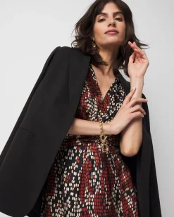 Cap-Sleeve Satin Midi Dress*White House Black Market Best
