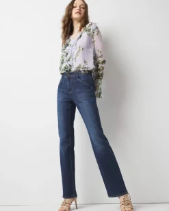 Chain Detail High-Rise Bootcut Jean*White House Black Market Best