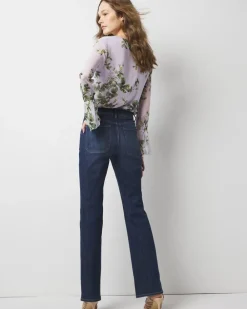 Chain Detail High-Rise Bootcut Jean*White House Black Market Best