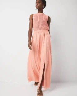 Chiffon A-Line Maxi Skirt*White House Black Market Discount
