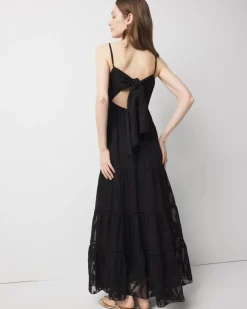 Chiffon Burnout Maxi Dress*White House Black Market Hot
