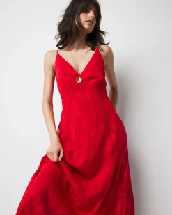 Chiffon Burnout Maxi Dress*White House Black Market New