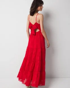 Chiffon Burnout Maxi Dress*White House Black Market New
