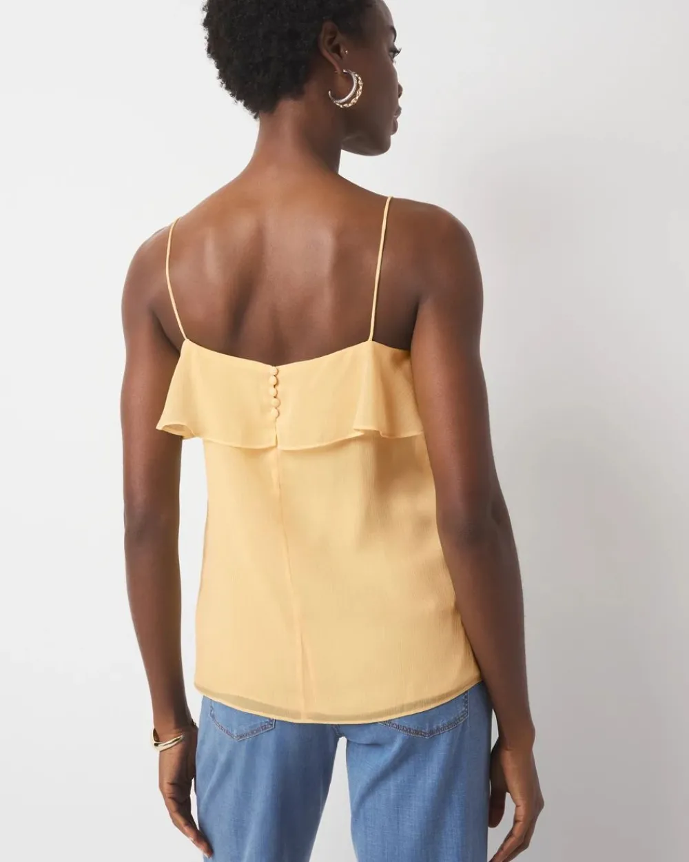 Chiffon Ruffle Camisole*White House Black Market New
