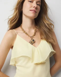 Chiffon Ruffle Slip Dress*White House Black Market Online