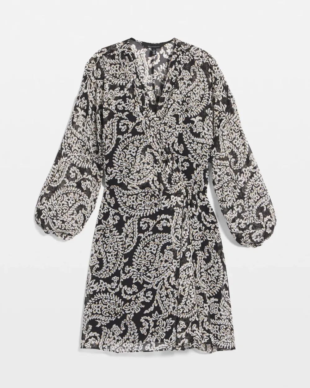 Chiffon Surplice Mini Dress*White House Black Market Online