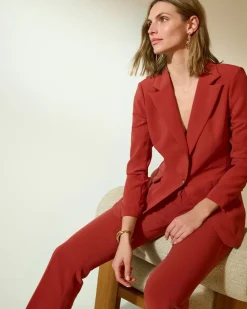 Cinched-Back One-Button Blazer*White House Black Market Discount