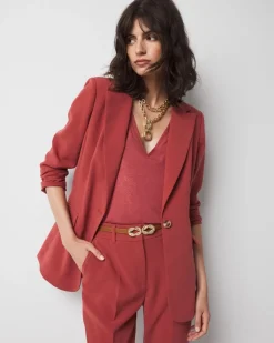 Cinched-Back One-Button Blazer*White House Black Market Discount