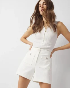Comfort Stretch Patch Pocket Shorts*White House Black Market Sale