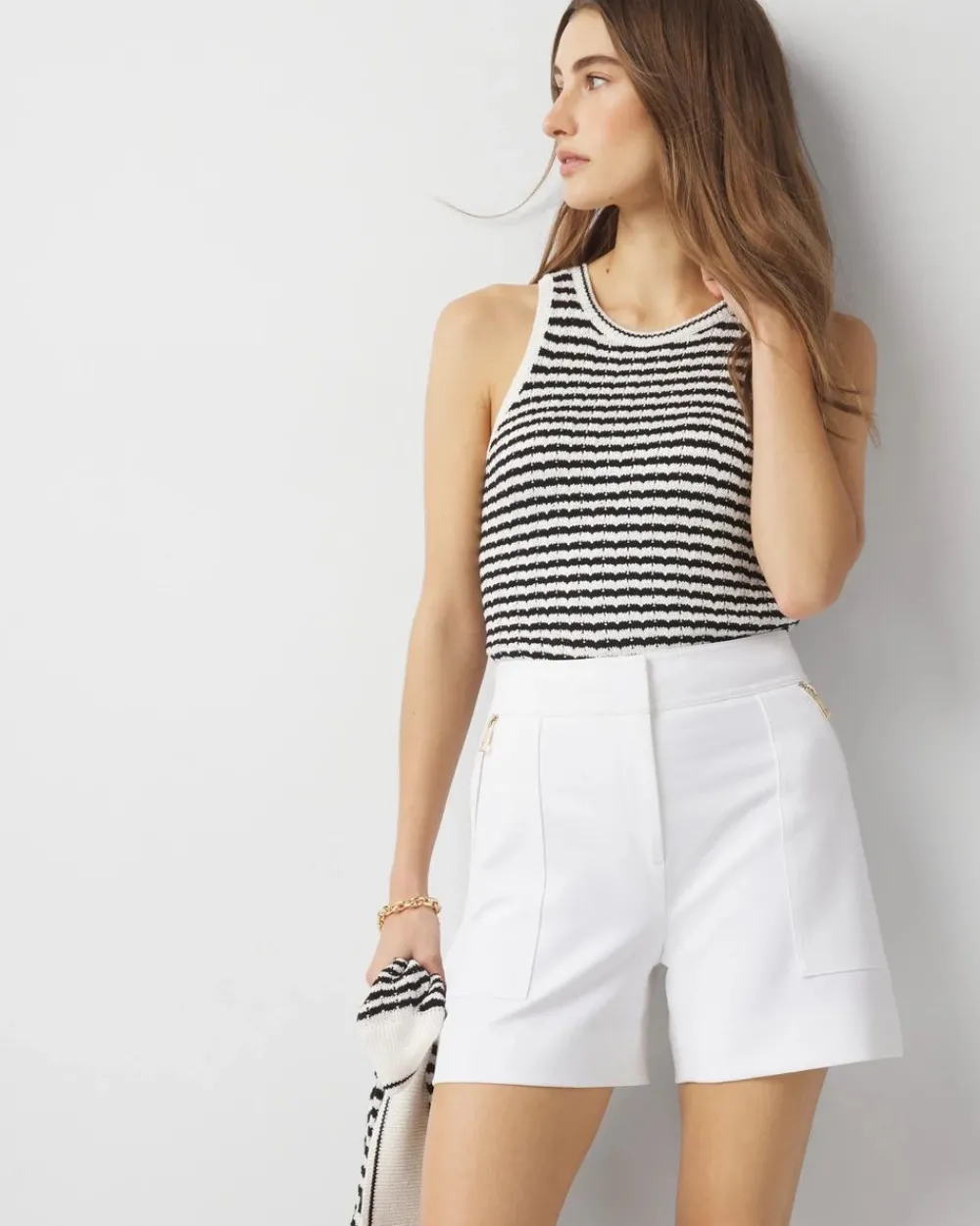 Comfort Stretch Tailored Short*White House Black Market Sale