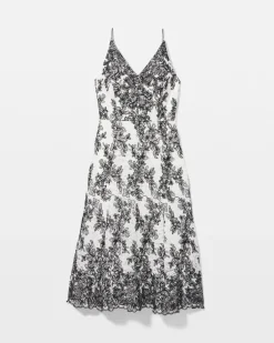 Contrast Lace Midi Dress*White House Black Market Sale
