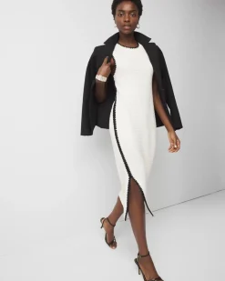 Contrast Trim Sweater Dress*White House Black Market Hot