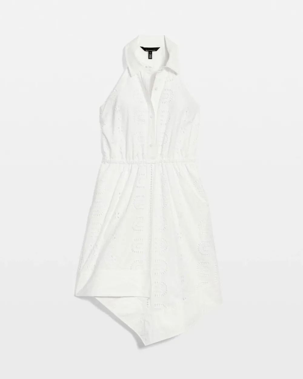 Cotton Eyelet Asymmetric Dress*White House Black Market Best