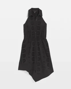 Cotton Eyelet Asymmetric Dress*White House Black Market Fashion