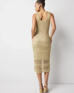 Crocheted Lurex Tank Dress*White House Black Market Discount