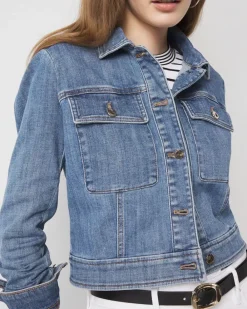Cropped Denim Jacket*White House Black Market Hot