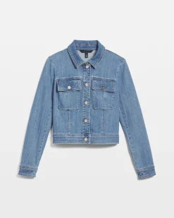 Cropped Denim Jacket*White House Black Market Hot