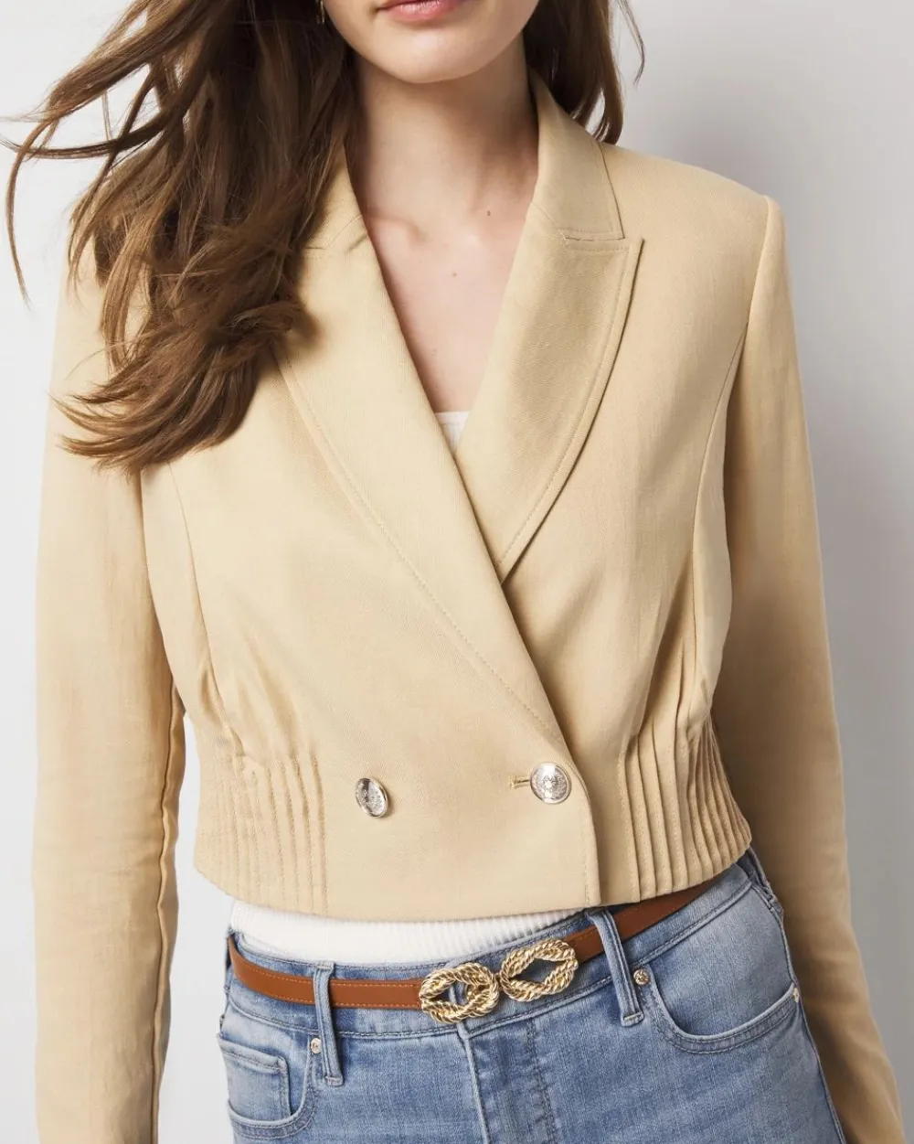 Cropped Double-Breasted Jacket*White House Black Market Outlet