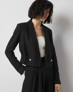 Cropped Double-Breasted Jacket*White House Black Market Fashion