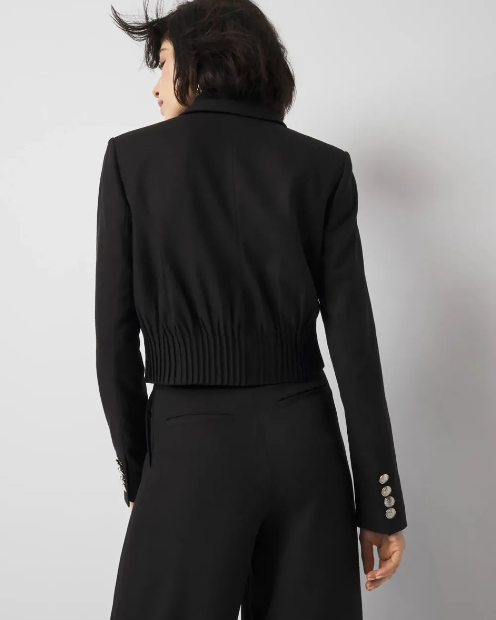Cropped Double-Breasted Jacket*White House Black Market Fashion