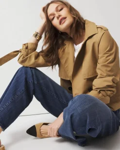Cropped Trench Coat*White House Black Market Sale