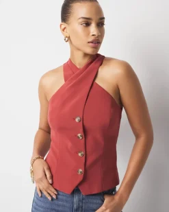 Crossover Halter Vest*White House Black Market New