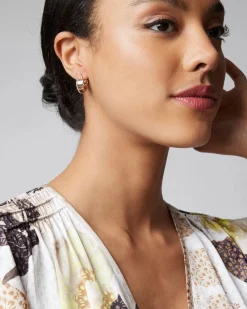 Crystal Pave Huggie Earrings*White House Black Market Online