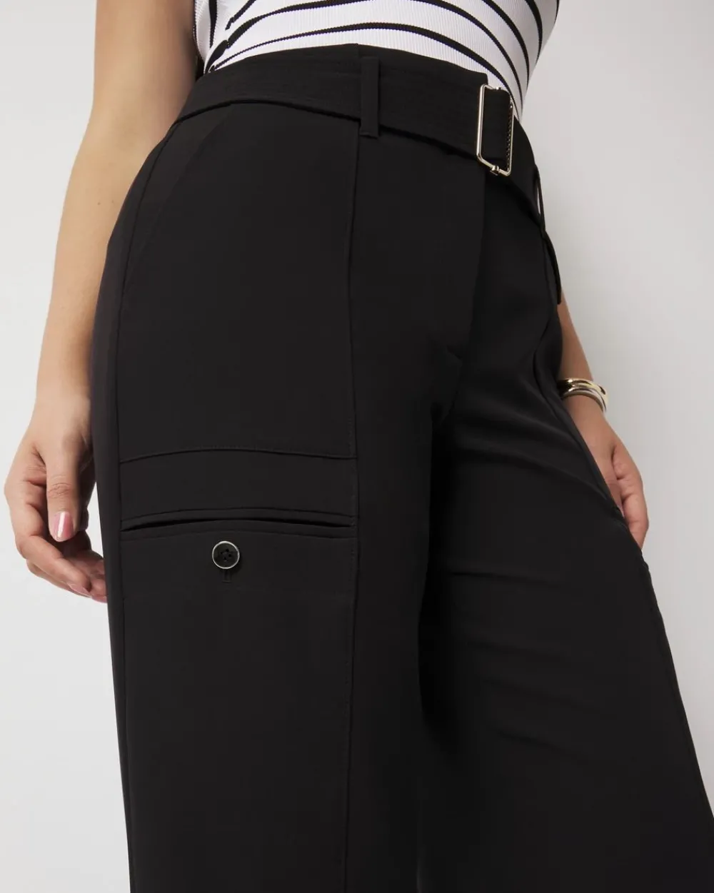 Curvy Belted Utility Wide Leg Pant*White House Black Market Outlet