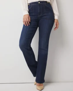 Curvy Chain Detail High-Rise Bootcut Jean*White House Black Market Best