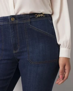 Curvy Chain Detail High-Rise Bootcut Jean*White House Black Market Best