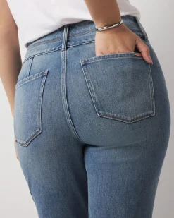 Curvy Extra High-Rise Double Waistband Slim Ankle Jeans*White House Black Market Fashion