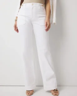 Curvy High-Rise Novelty Chain Trouser Jean*White House Black Market Sale
