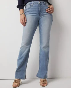 Curvy High-Rise Slit Hem Bootcut Jean*White House Black Market Clearance