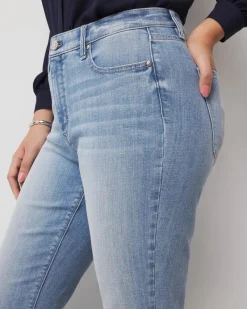 Curvy High-Rise Slit Hem Bootcut Jean*White House Black Market Clearance