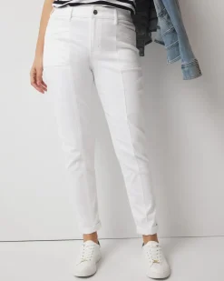 Curvy Mid-Rise Double Pocket Girlfriend Jean*White House Black Market Clearance