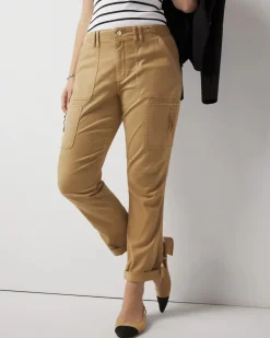 Curvy Mid-Rise Pret-A-Pedi Straight Cropped Pants*White House Black Market Discount