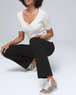 Curvy-Fit High-Rise Skinny Flare Black Jeans*White House Black Market Clearance