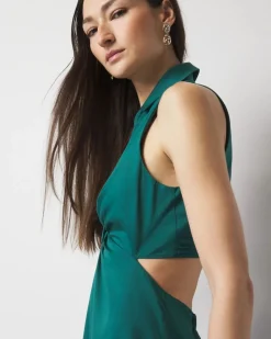 Cut-Out Collared Dress*White House Black Market New