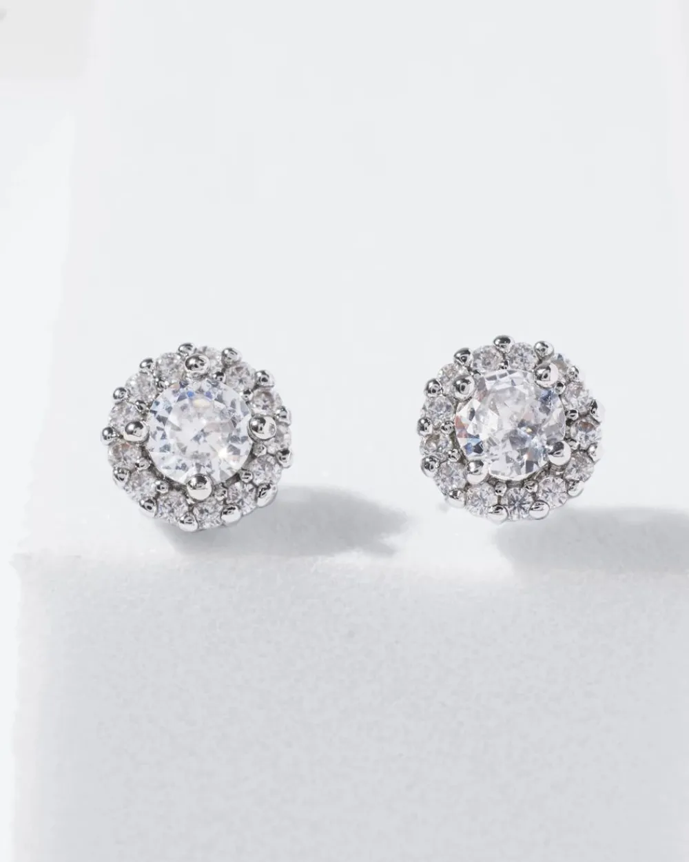 CZ Halo Stud Earrings*White House Black Market Hot