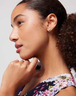CZ Halo Stud Earrings*White House Black Market Hot