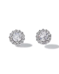 CZ Halo Stud Earrings*White House Black Market Hot