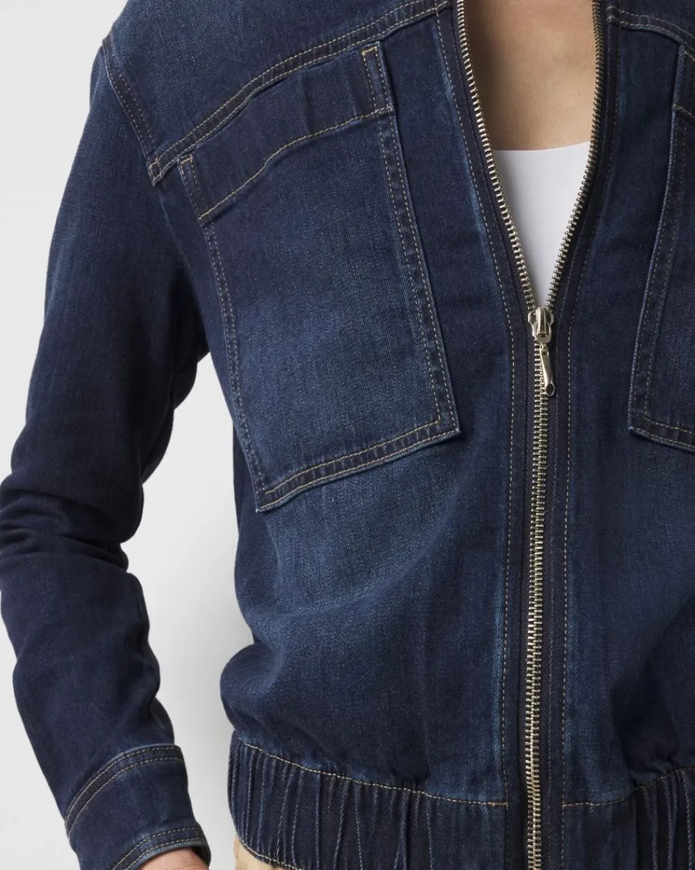 Denim Bomber Jacket*White House Black Market New