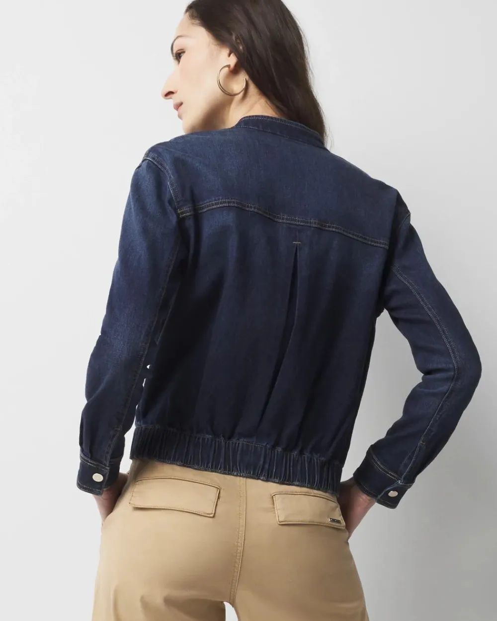 Denim Bomber Jacket*White House Black Market New