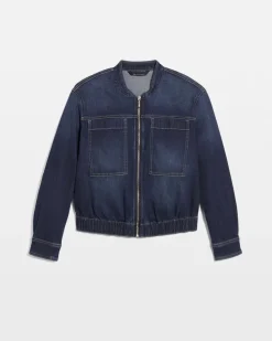 Denim Bomber Jacket*White House Black Market New
