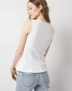 Denim Button Front Vest*White House Black Market Outlet