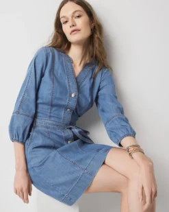 Denim Mini Dress*White House Black Market New
