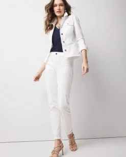 Denim Peplum Jacket*White House Black Market Fashion
