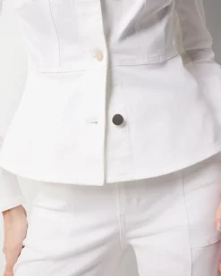 Denim Peplum Jacket*White House Black Market Fashion
